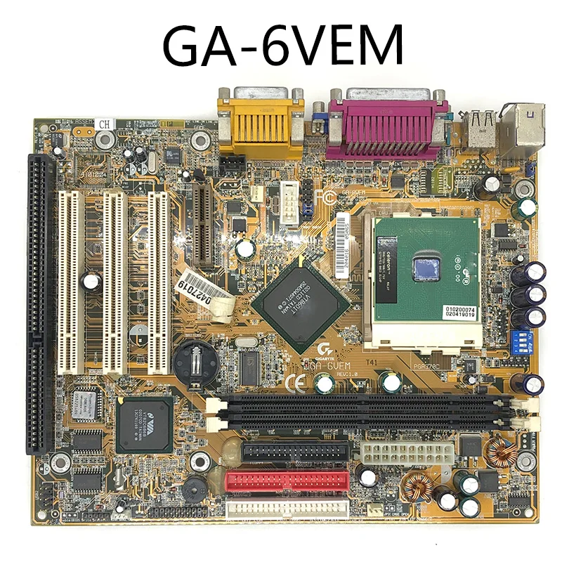 Материнская плата 100% T 8601 GA-6VEML ISA материнская с 3PCI VGA LPT 1 слот ЦПУ промышленная GA-6VEM