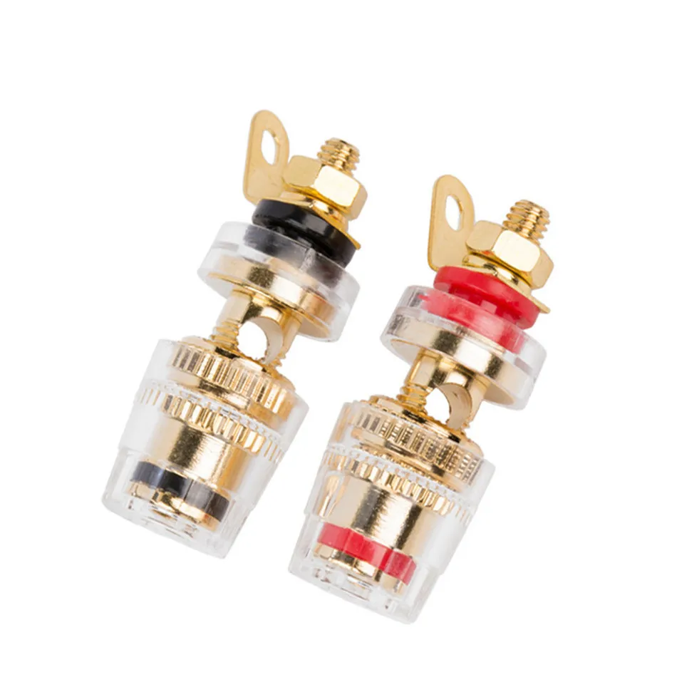 

Binding Post Jack Socket For 4mm Banana Plug Connectors Amplifier Speaker Terminal Board Audio Adapter Gold Plated 33mm Length