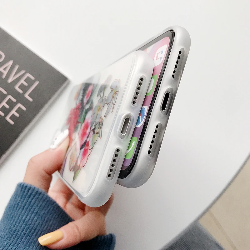 LOVECOM Ретро покрытие цветок банан лист Телефон чехол для iPhone 12 Mini 11 Pro Max XR X XS 7 8 Plus