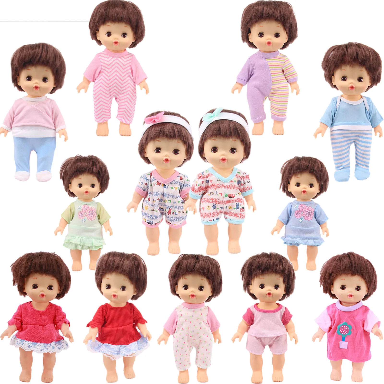 

Кукольная одежда, милая мультяшная кукольная Пижама, подходит для 25 см Mellchan Baby Nenuco Doll Hermanita, детские подарки для нашего поколения