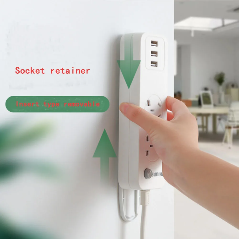 

Socket strip holder, stall, order-free socket storage, wall socket wall