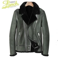jacket genuine leather winter real sheepskin coat for men natural wool fur warm coats plus size l18 5000 y1786