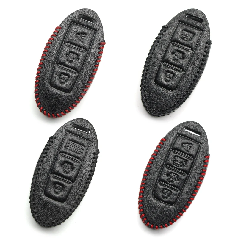 Чехол для автомобильного ключа кожаный дистанционный ключ Nissan Note Micra k12 x trail t31 t32