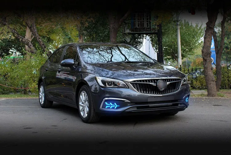 

eOsuns led drl daytime running light for Buick verano 2018-2019 with Dynamic moving yellow turn signal and blue night light
