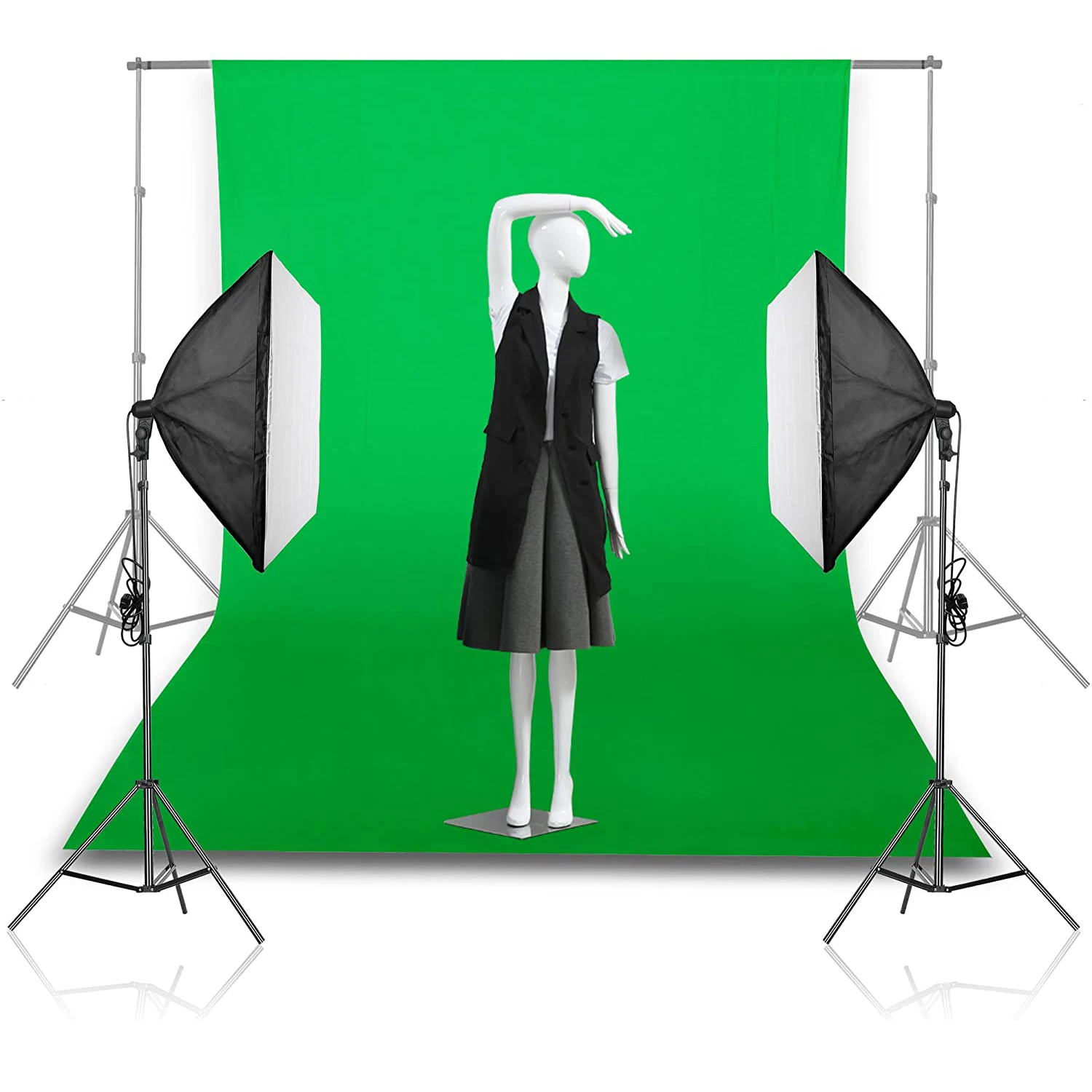 Green Screen Chroma Photo Studio Background Cloth Photography Backdrops Chromakey Smooth Muslin Cotton For Video Shooting Props |