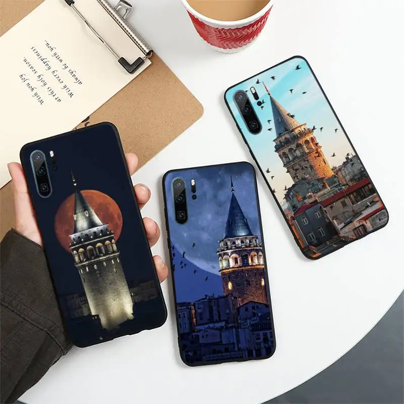 

Turkey Galata Kulesi Landmark building Phone Case For Huawei honor Mate P 10 20 30 40 i 9 8 pro x Lite smart 2019 nova 5t