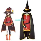 Костюмы для косплея Megumin, Коно, субараши, Sekai Ni Shukufuku Wo! Маг платье костюмы Хэллоуин Карнавал волшебный плащ шляпа униформа