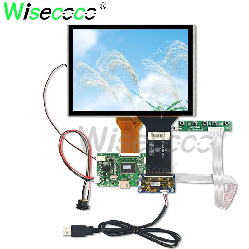 8 дюймов 800*600 сенсорный экран с 50pin плата драйвера для raspberry pi и DVD плеер AT080TN52 V.1 |