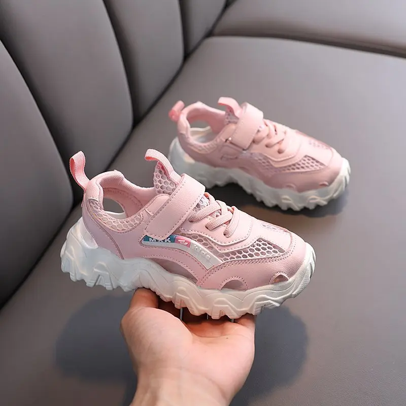 Сандалии для девочек и мальчиков дышащие пляжные босоножки из искусственной