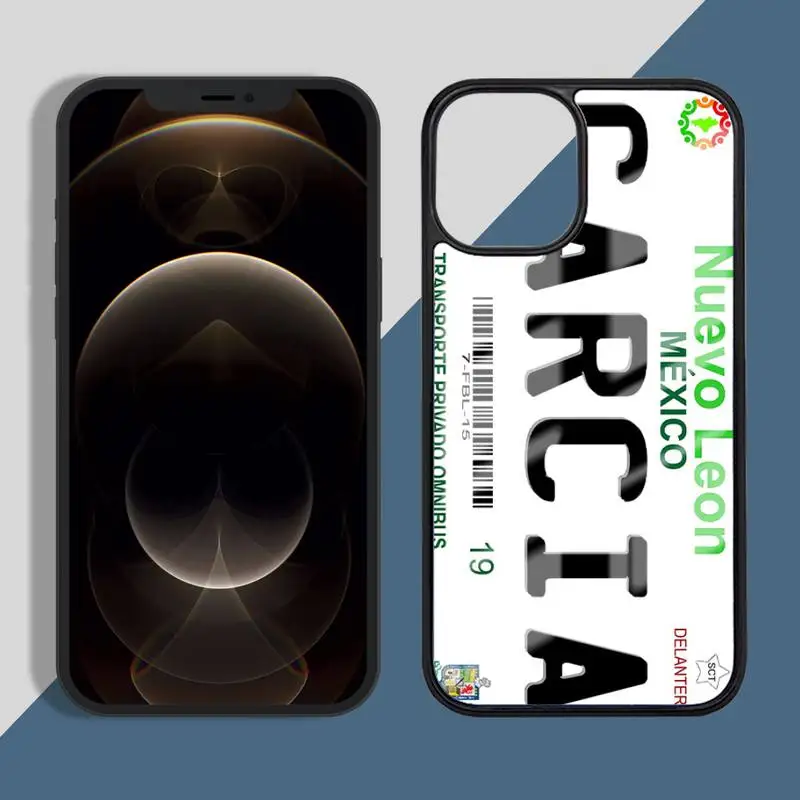 

Mexico City SONORA License Plate Phone Case PC for iPhone 11 12 pro XS MAX 8 7 6 6S Plus X 5S SE 2020 XR