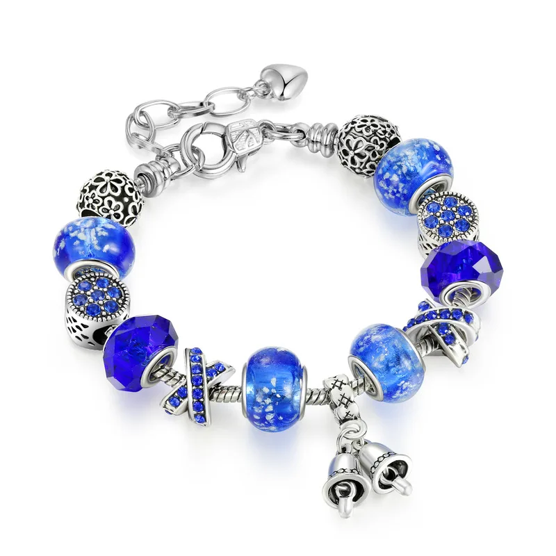 Браслет с шармами в рождественском стиле Изящные Ювелирные украшения бусины