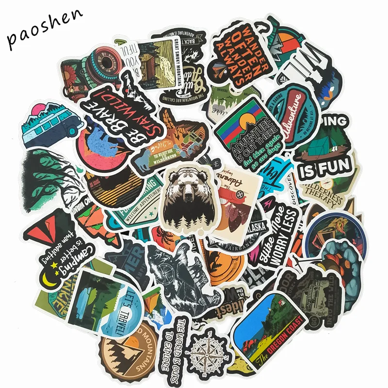 50 шт. Ретро путешествия на открытом воздухе Приключения каракули мультфильм