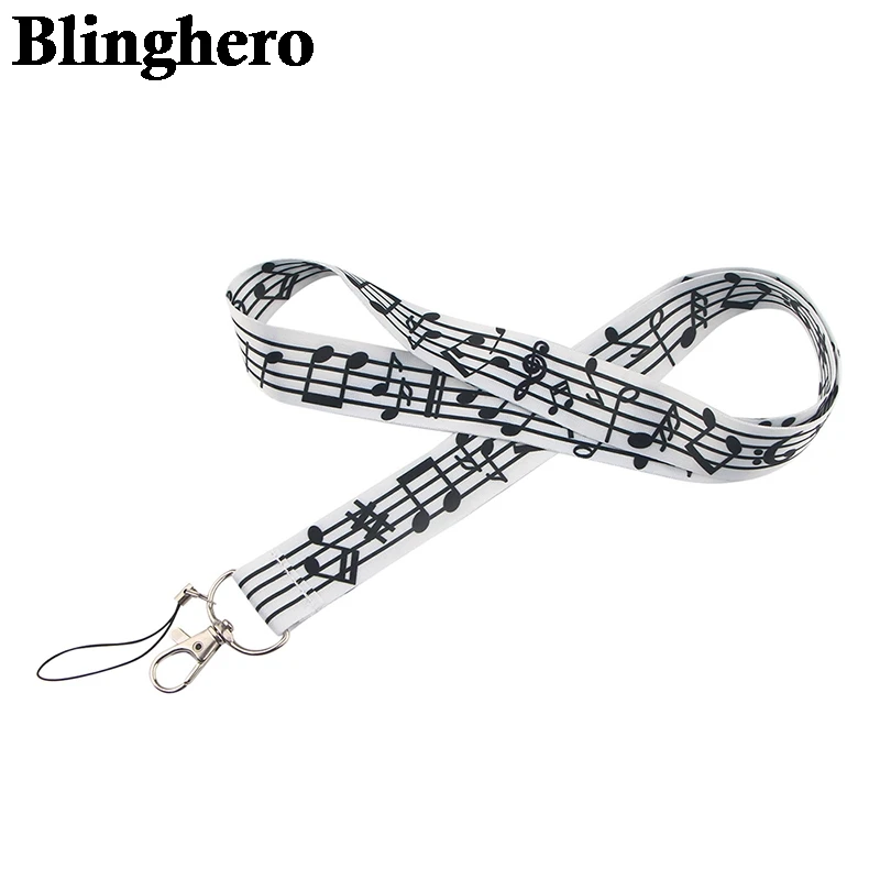 CA1357 музыкальные нотки ремешок брелок с застежкой для ключей значки бирка ID