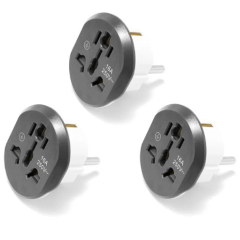 

Hot Universal EU Plug Converter EU Adapter 2 Round Pin Socket AU US UK CN to EU Wall Socket AC 16A 250V Travel Adapter