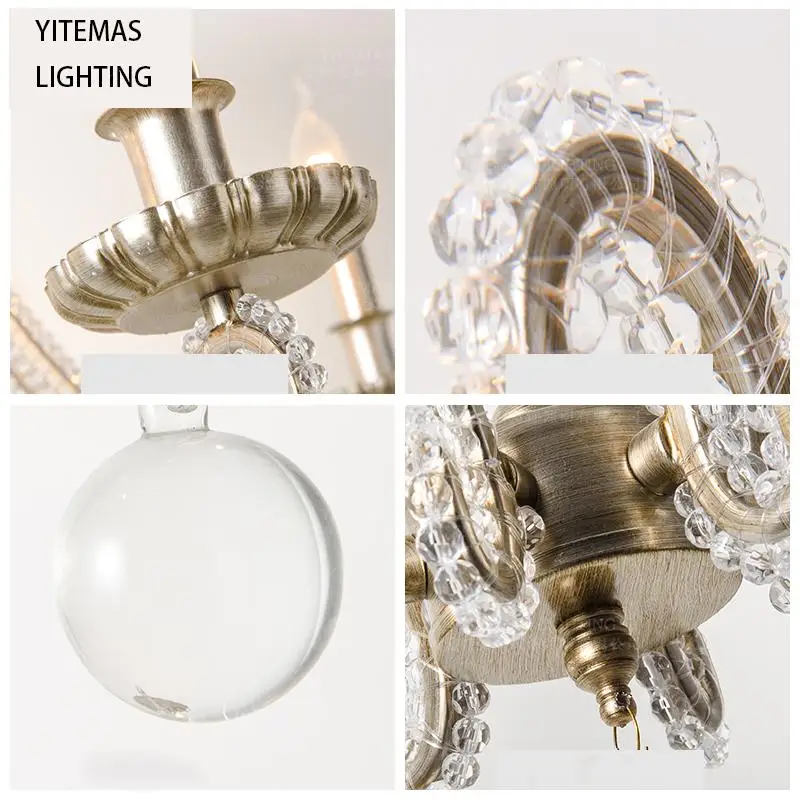 Скандинавская хрустальная люстра для украшения дома лампа в европейском стиле