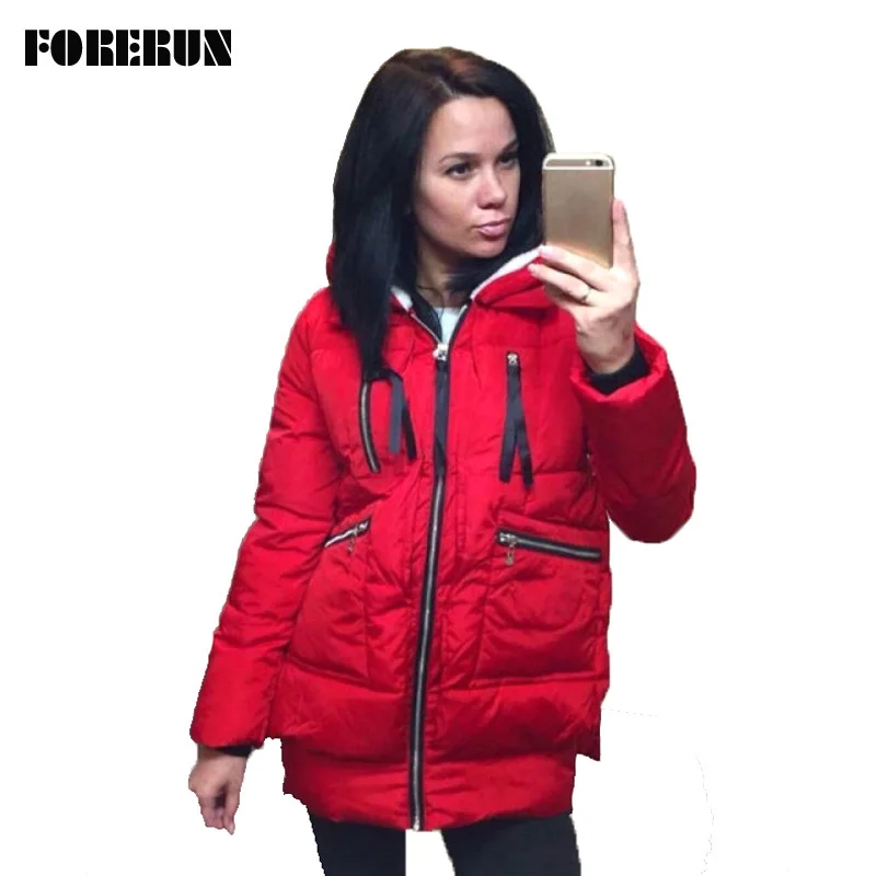 Женское длинное пальто FORERUN с капюшоном большими карманами 5XL|Женские парки| |