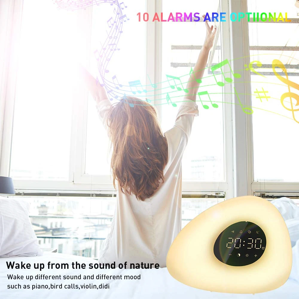 Будильник восход и ночник цифровые часы с функцией повтора будильник ночным
