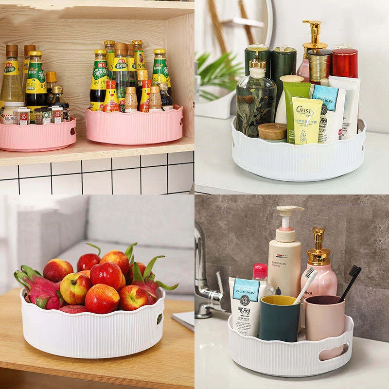 Hot Creative Storage Boxes Flower Shape Solid Color ABS Multifunctional Rotating Seasoning Box Cosmetic kitchen Supplies new | Дом и сад
