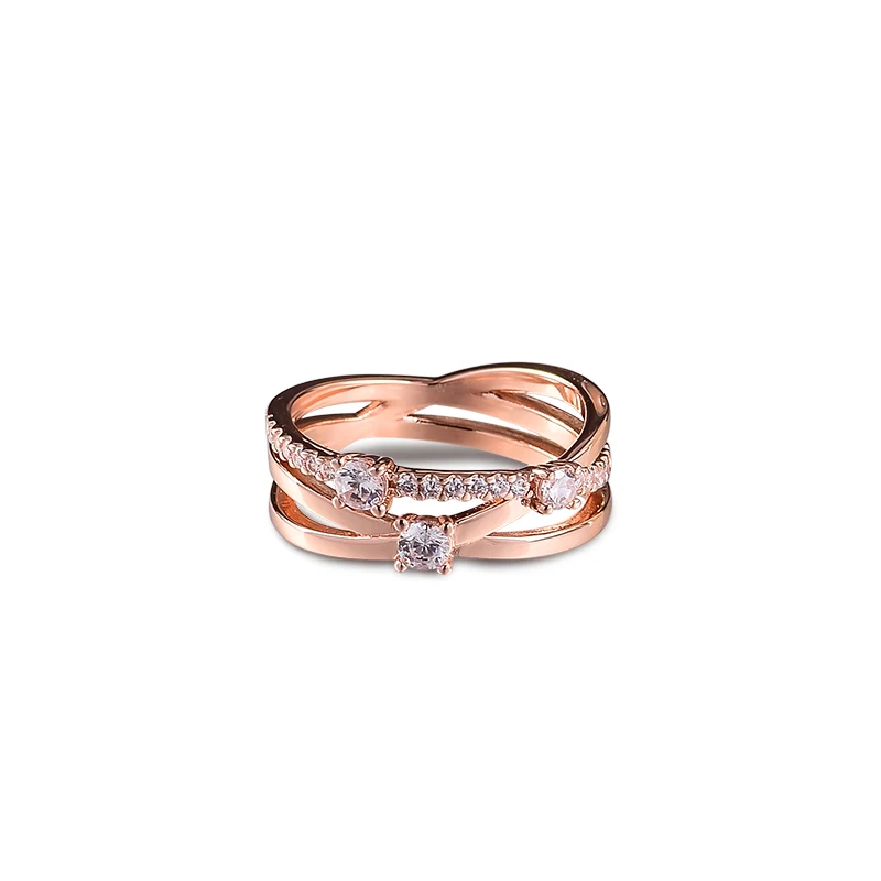 

100% реальные 925 стерлингового серебра сверкающий трех Диапазонный кольца с настоящими Австрийскими кристаллами, для женщин, оригинал, ювелирное изделие, Свадебная вечеринка, подарок 2021 Новый