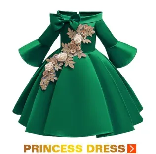 Flower Lace Dress Girls Clothes Princess Party Pageant Long Gown Kids Dresses for Girls Wedding Birthday Clothing