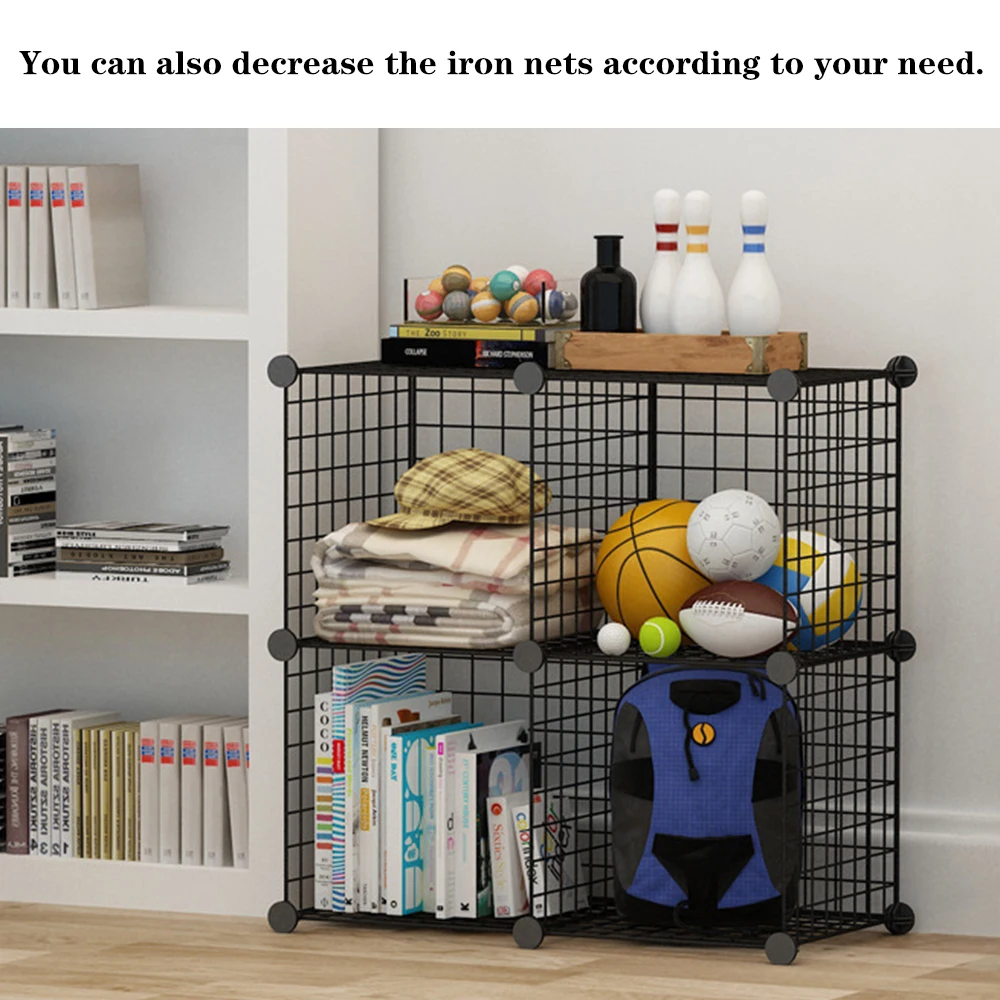 Стеллаж для хранения черный Органайзер Bookrack простая конструкция стальная сетка
