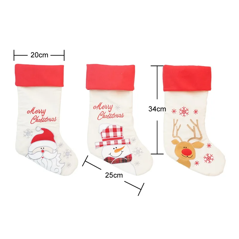 1 шт. большие рождественские чулки Детская сумка для конфет Новогодний