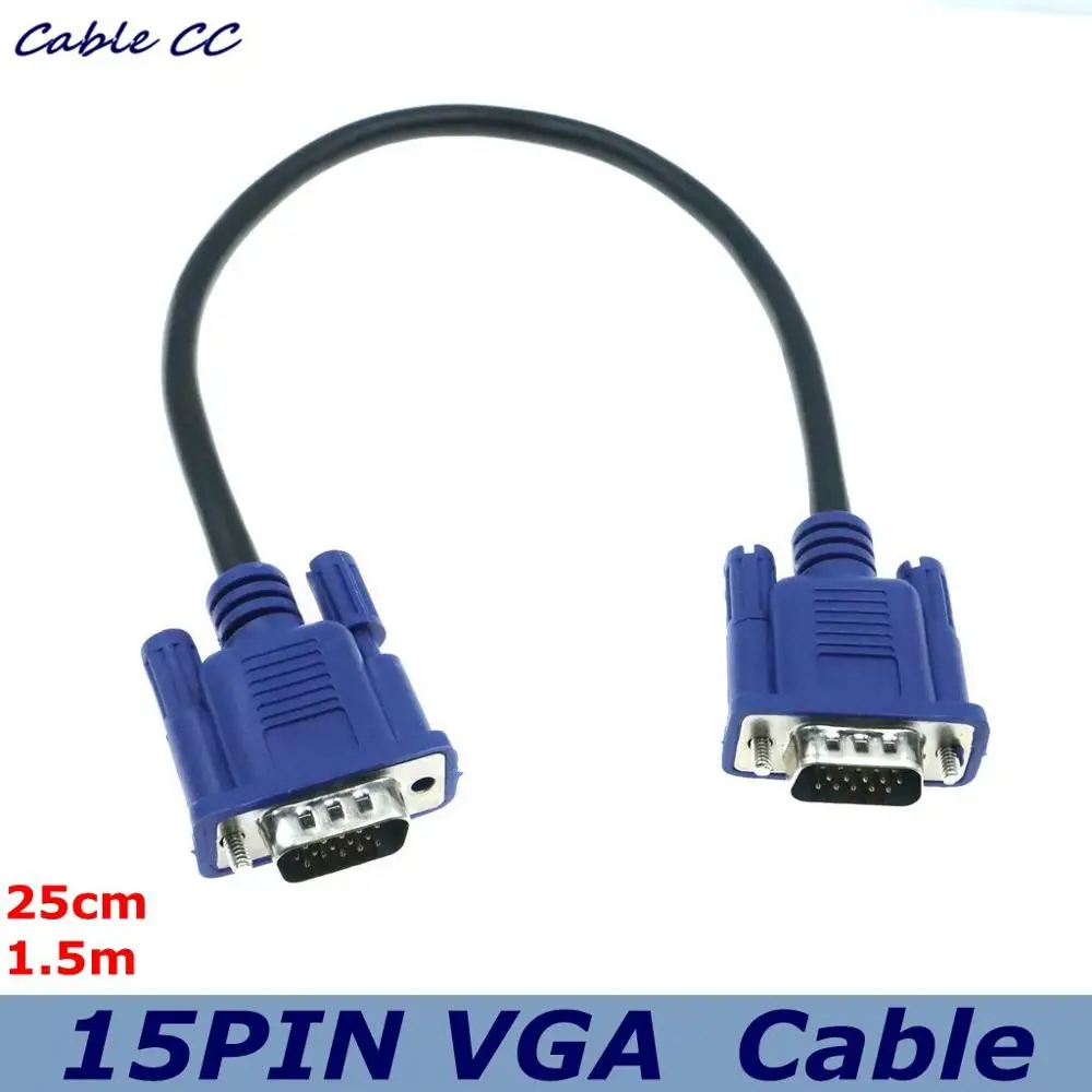 1 5 м 10 &quotHD15Pin VGA D Sub короткий видеокабель штекер m/M гнездо и RGB кабель для