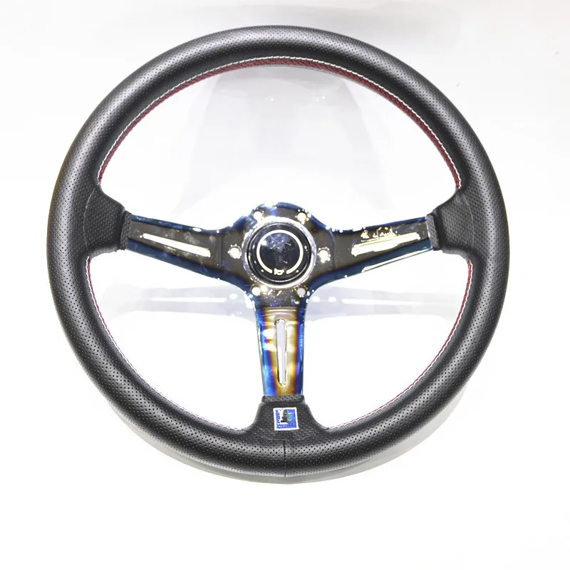 SPSLD 14 дюймов 350 мм Глубокая Кукуруза дрейфующий выпечки синий руль/замша рулевое