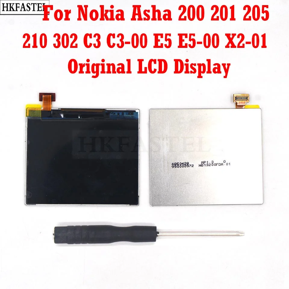 Оригинальный ЖК экран hkfatel для Nokia 200 201 205 210 302 Asha C3 E5 00 сменный 00|lcd screen|lcd screen