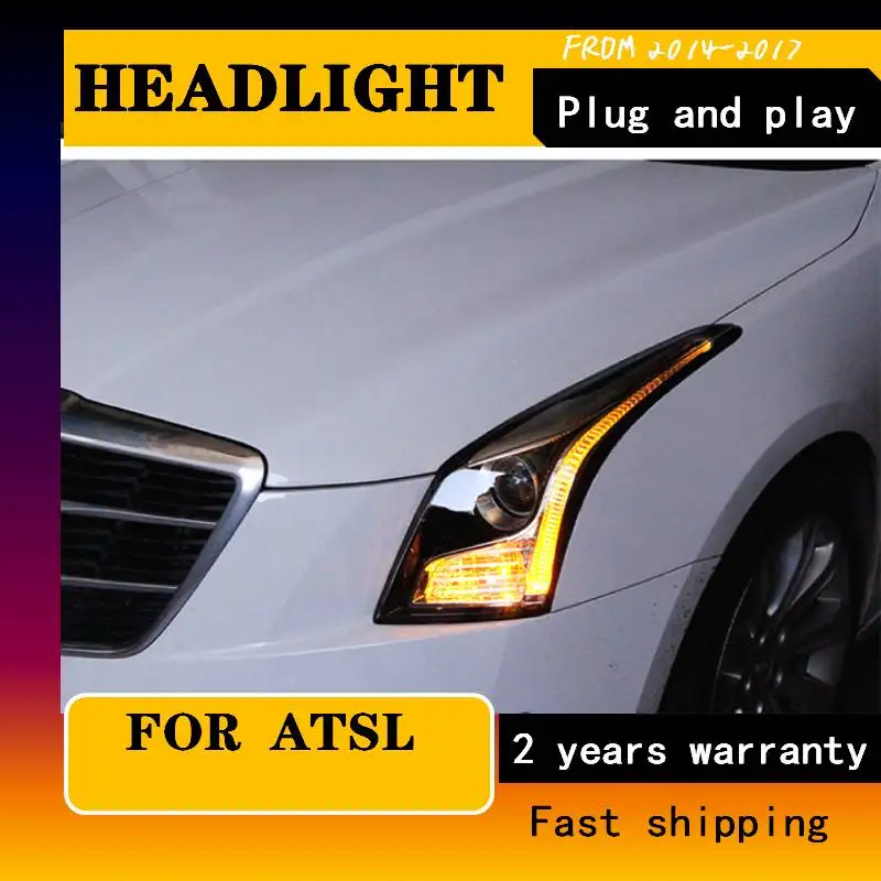 Car Head Lamp For Cadillac ATSL Headlights 2014 2016 2017 ATS-L ATS Headlight DRL Bi Xenon Lens High Low Beam Parking Fog Lamp Car Head Lamp For Cadillac ATSL Headlights 2014 2016 2017 ATS-L ATS Headlight DRL Bi Xenon Lens High Low Beam Parking Fog Lamp