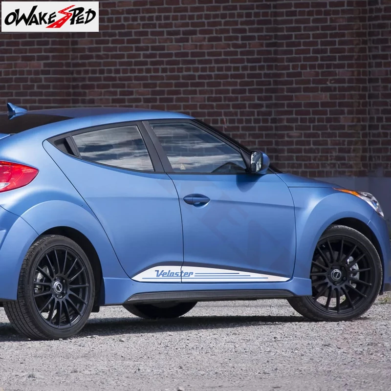 2 шт. наклейка в полоску на боковую дверь автомобиля для Hyundai Veloster 2011-2017