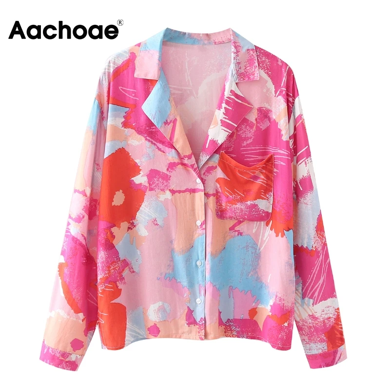 

Блузка женская с принтом и длинным рукавом «летучая мышь»