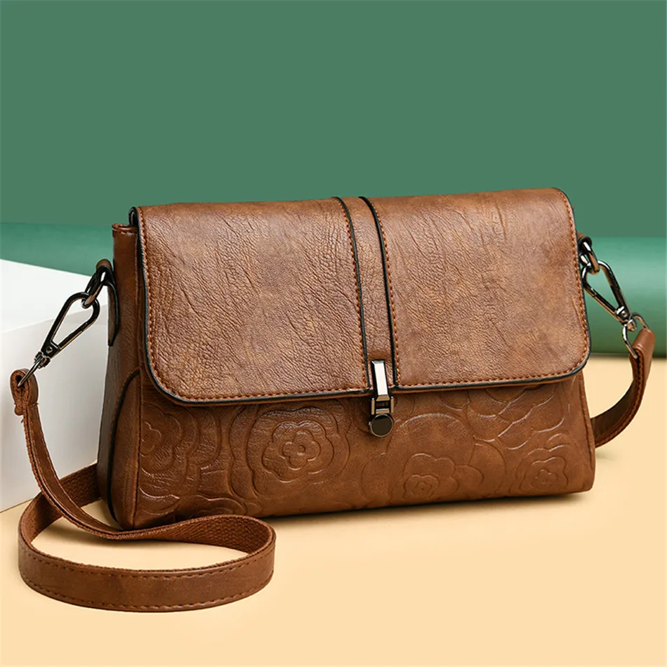 Высококачественные кожаные дамские сумки на плечо для женщин 2020 элегантные