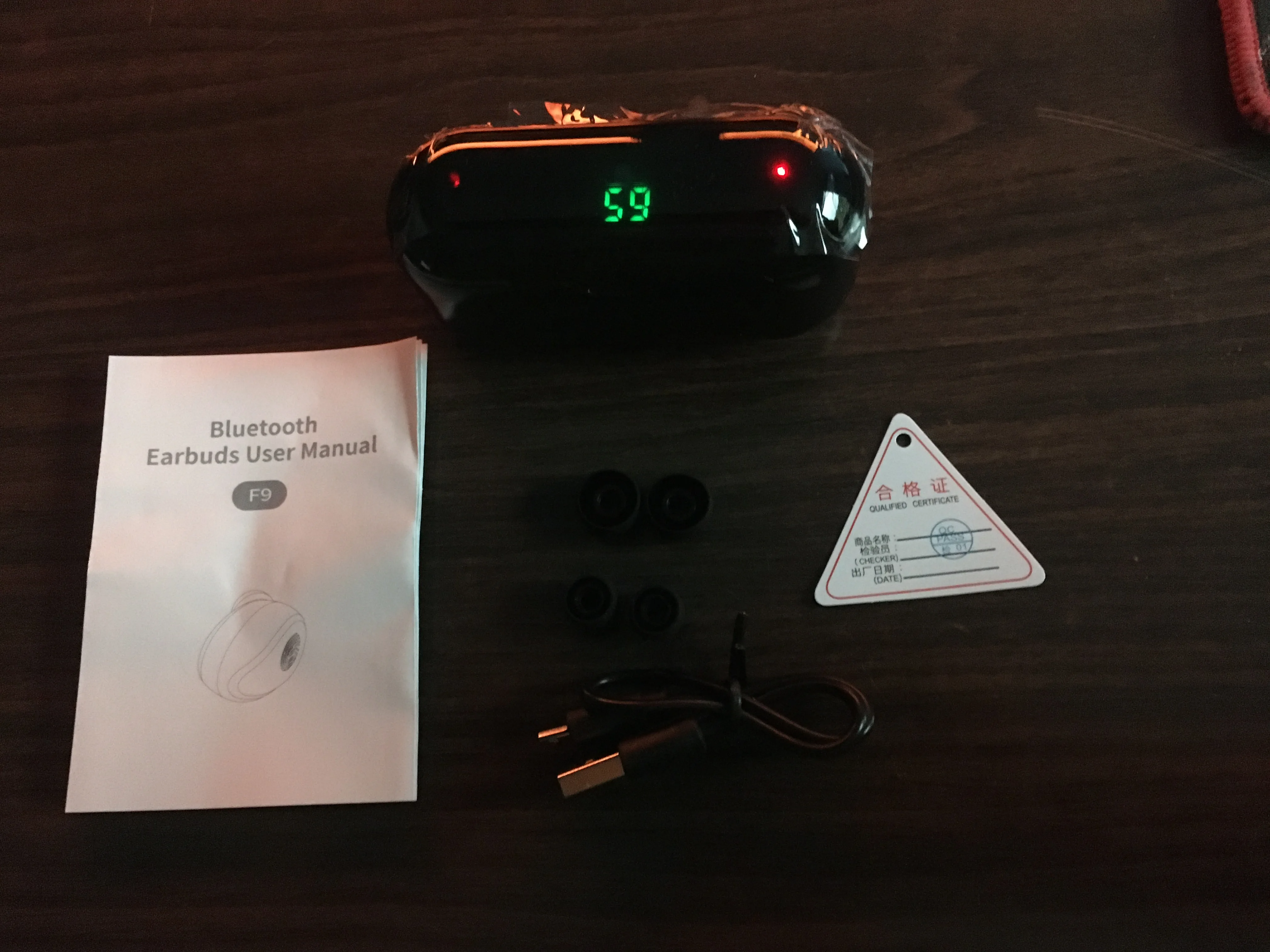 F9 TWS 5,0, Bluetooth наушники, беспроводные наушники, спортивные наушники, свободные руки, водонепроницаемые наушники с 2000 мАч, Дополнительный внешний аккумулятор для IPhone