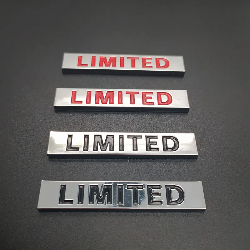 

2pcs 3D Black Red Limited Edition Metal Sticker Universal Car Auto Body Emblem Badge Sticker Decal Chrome Emblem Car Styling