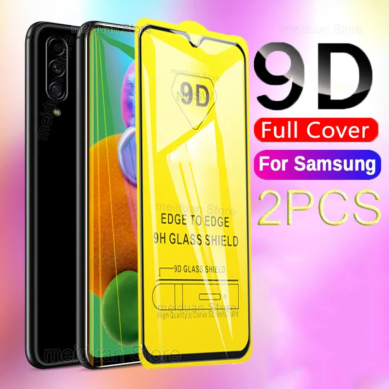 Защитное стекло 9D для Samsung A10 A20 A30 A40 A50 A70 A10S A50S M30S A20E A6 A8 A7 2018 HD пленка защиты экрана