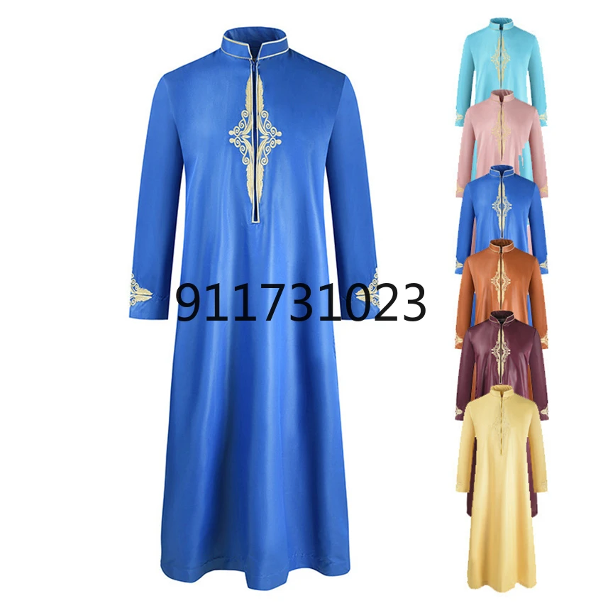 Рамадан мусульманская абайя однотонный дом халат для мужчин новинка 2021 Дубай