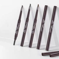 3d double head eyebrow pencil super fine auto rotating natural makeup waterproof lasting eyes black brown rotatable make up pen
