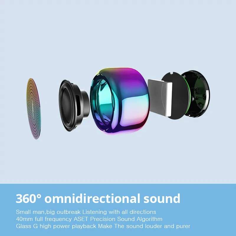 

Mifa I8 Mini Bluetooth Speaker Super Bass Wireless Portable Subwoofer 3D Stereo Sound with TWS Mic ASET Sound Effect
