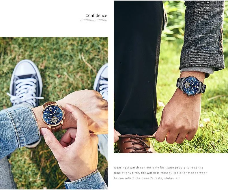 AILANG Tourbillon часы мужские модные автоматические мужские s часы лучший бренд класса люкс повседневные из нержавеющей стали водонепроницаемые механические часы мужские