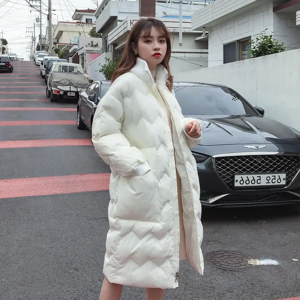 Privathinker корейские женские длинные парки одноцветные куртки 2020 Harajuku теплая