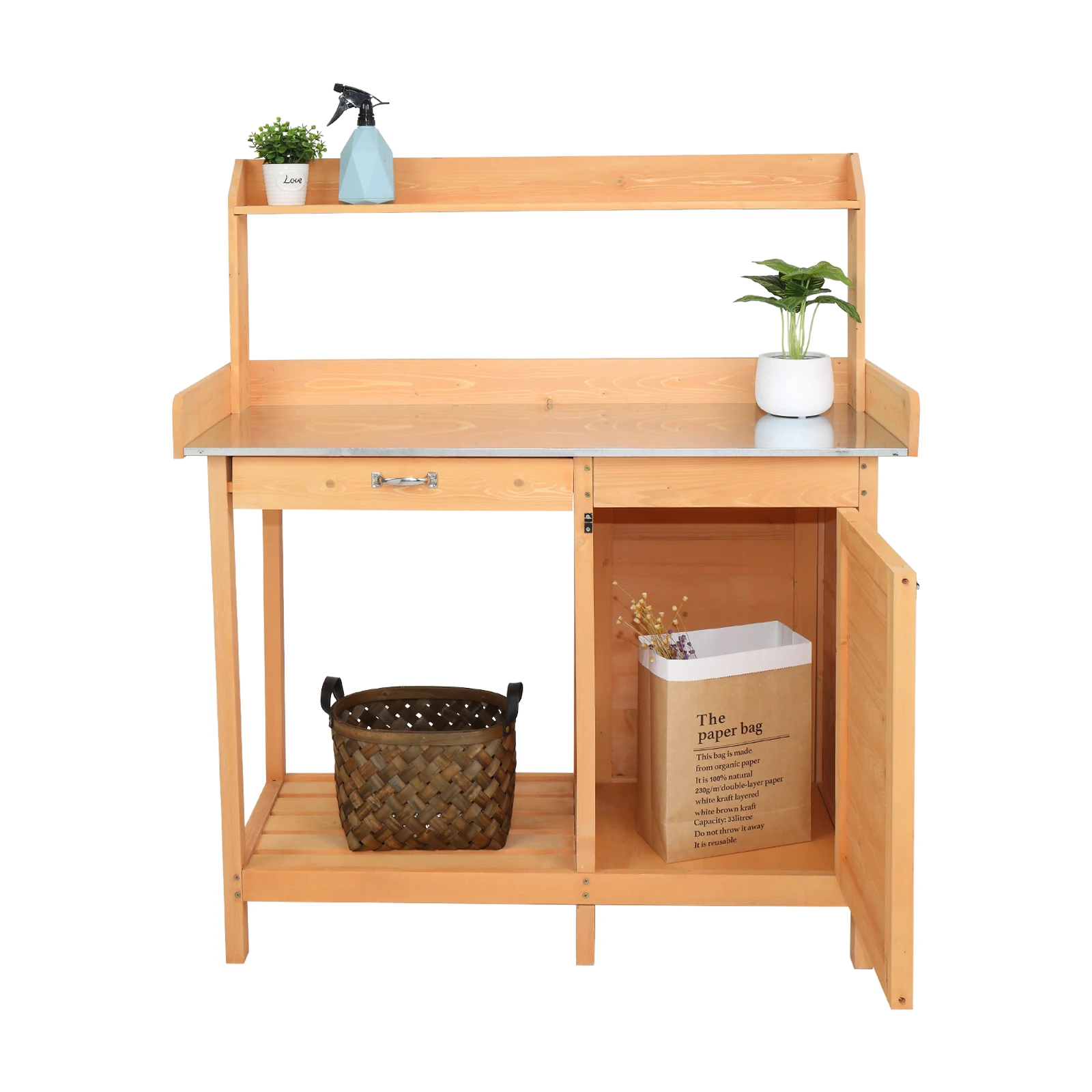 

【USA READY STOCK】Garden Workbench With Drawers And Cabinets