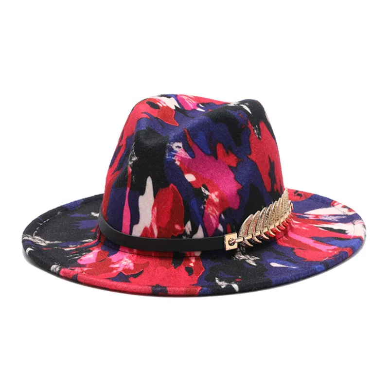 

Шляпа в церковном стиле для мужчин и женщин, фетровая Панама с разноцветными широкими полями, Дерби, искусственная шерсть, джазовая Кепка в британском стиле