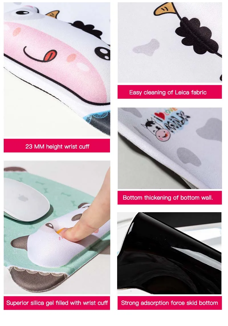 

Mouse Pad With Wrist Rest For Computer Laptop Notebook Keyboard Silica Gel Ergonomics Mouse Mat Anti-slip Wrist Rests Mouse Pad