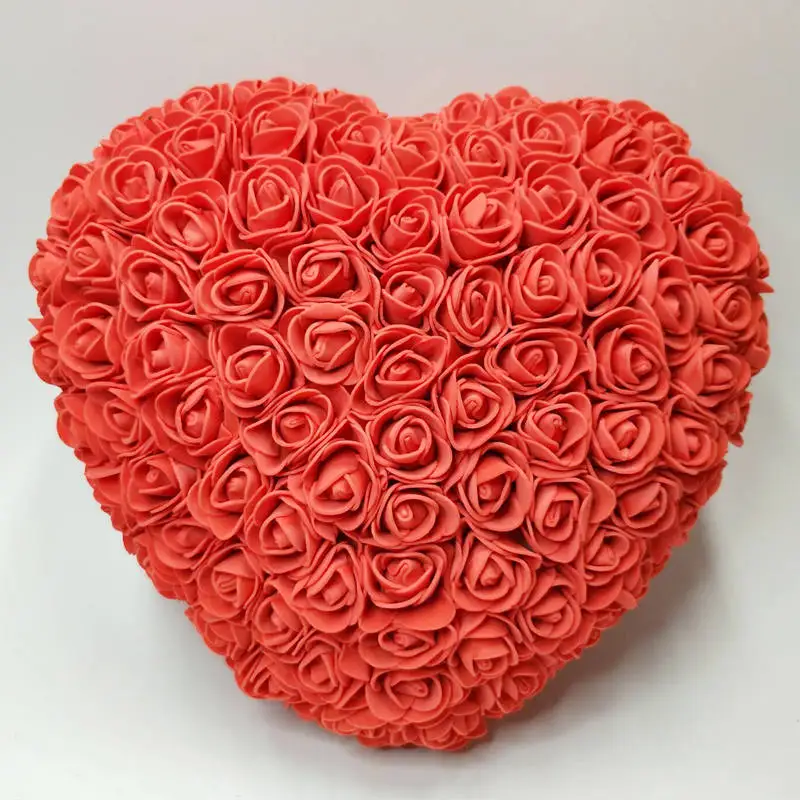 Искусственные цветы Флорес 1 шт. 25 см поролоновые розы в форме сердца для свадьбы