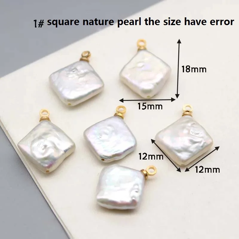 square1 shape pearl 5 шт./лот натуральный пресноводный жемчуг в форме барокко, одна подвеска, звезда, квадрат, Круглый, сердце и т. Д., DIY жемчужные бусины - Цвет: square1 shape pearl