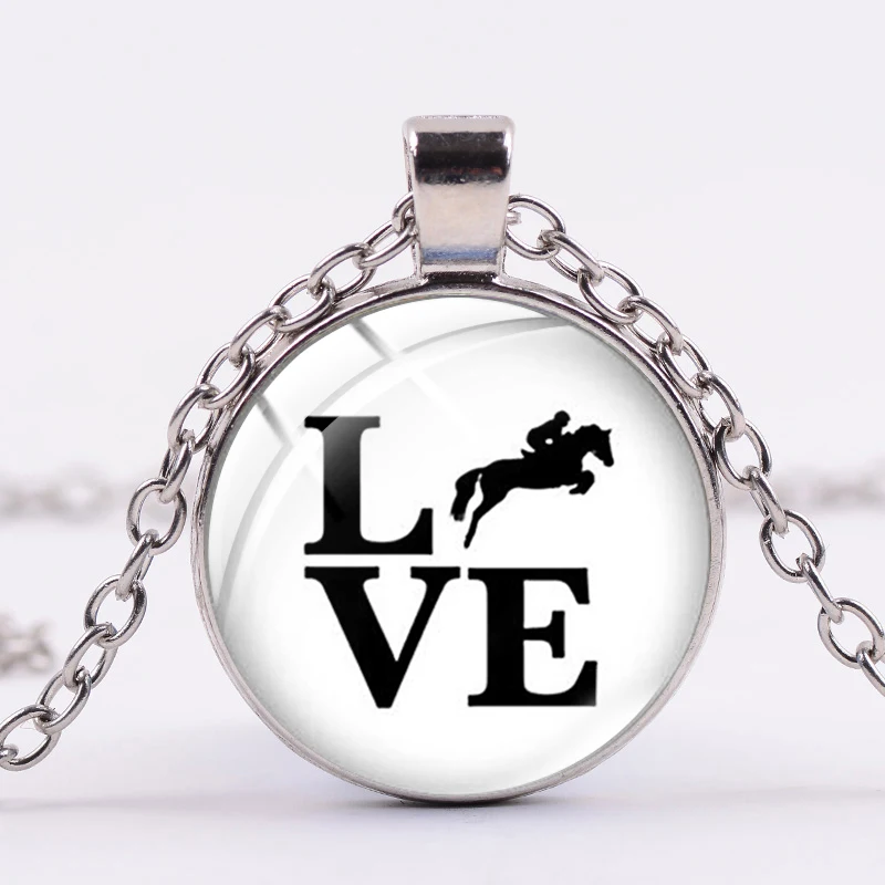 Ожерелье Infinity Love для лошади изысканное посеребренное ожерелье с мультяшными