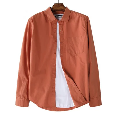 【sinor】Fashionable Cotton imitation-silk casual and England style shirt available for four seasons oxford long sleeve shirt s25