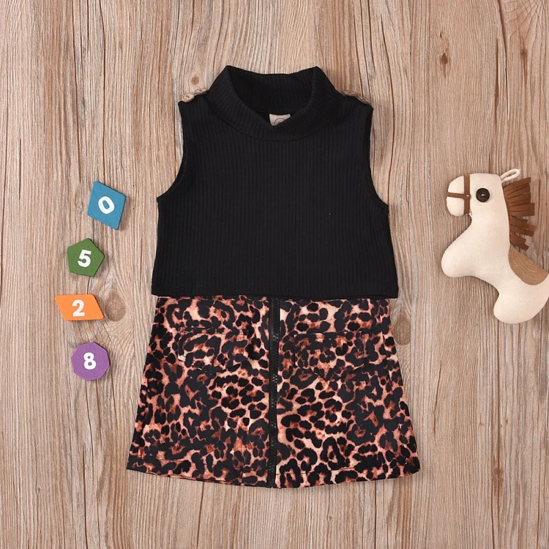 Летняя одежда для маленьких девочек детская юбка наряд жилет без рукавов +