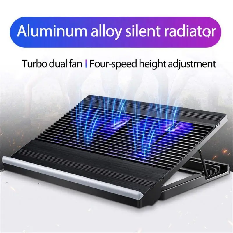 

Stand Dual Cooling Fan Laptop Cooling Pad Holder Mobile Phone Accessories Mobile Phone Cooler Portable Adjustable Laptop Cooler